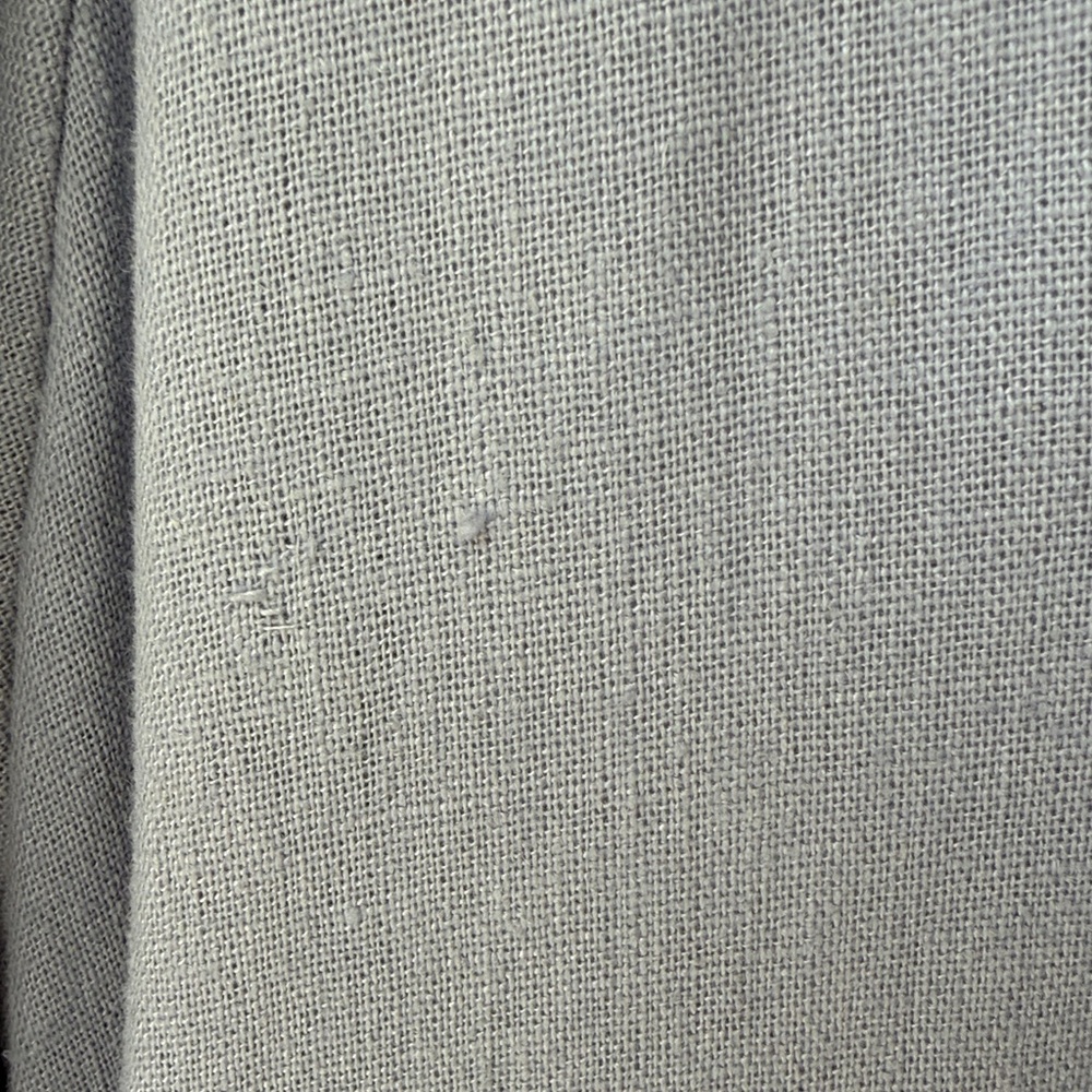 Cynthia Rowley linen blend puff sleeve dress with side pockets powder blue XS - Picture 10 of 11